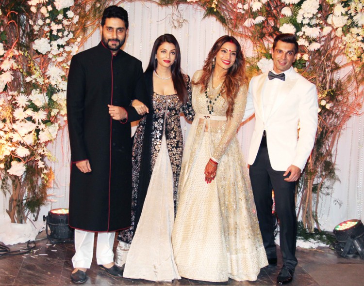 bachchanssrkattendbipashakaranweddingreception